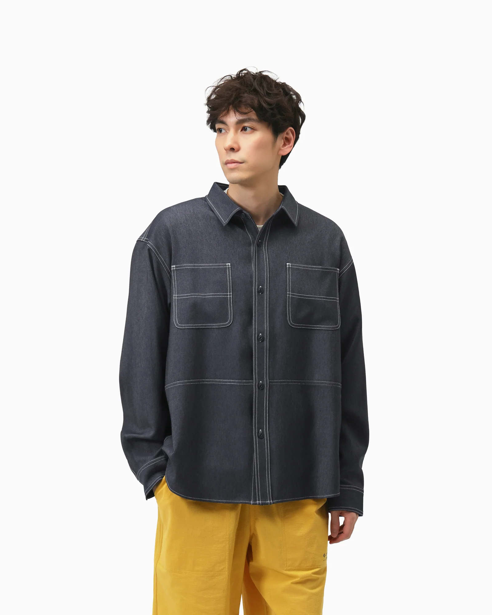 SYNTHETIC DENIM SHIRT M - Image 5