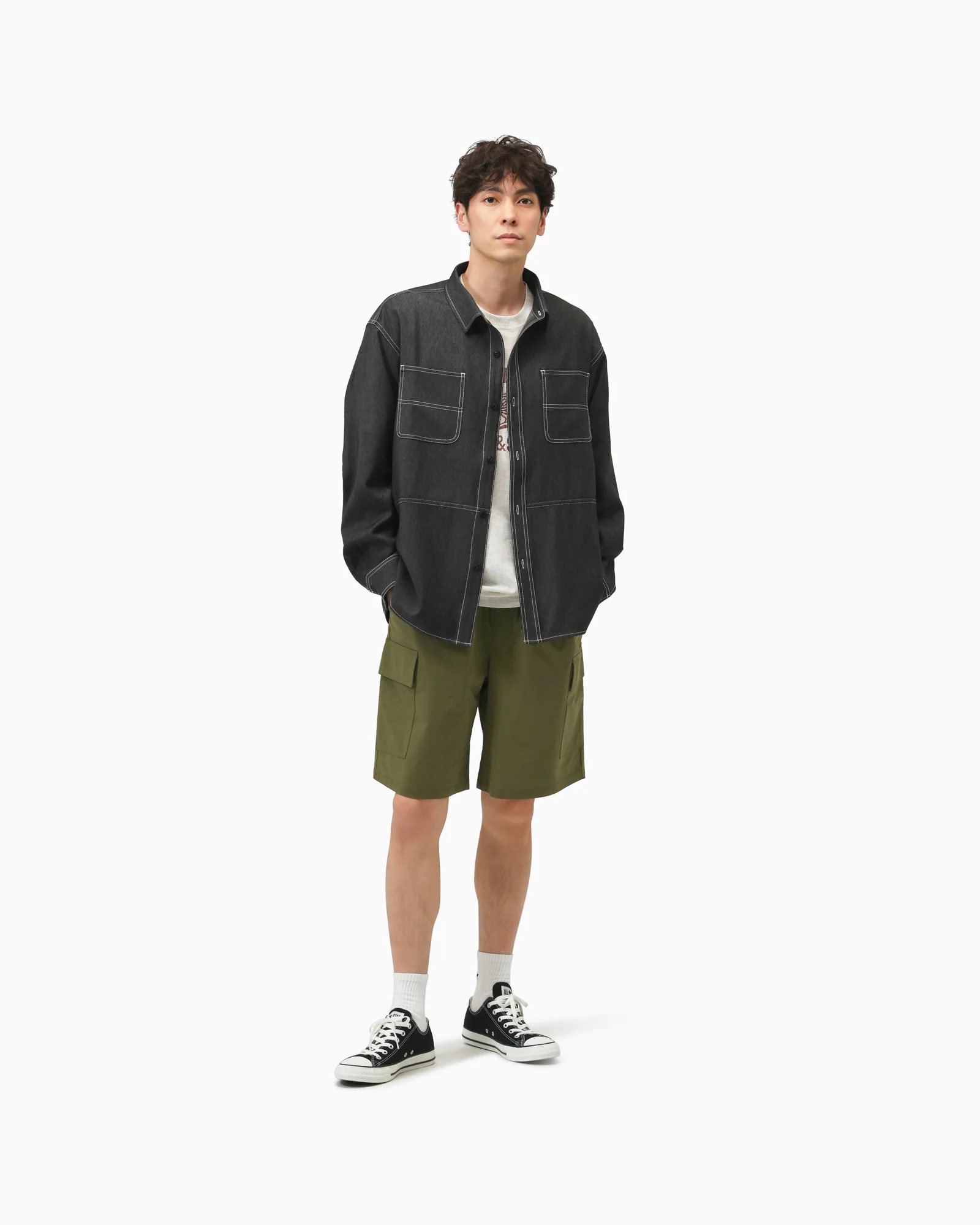 SYNTHETIC DENIM SHIRT M - Image 7