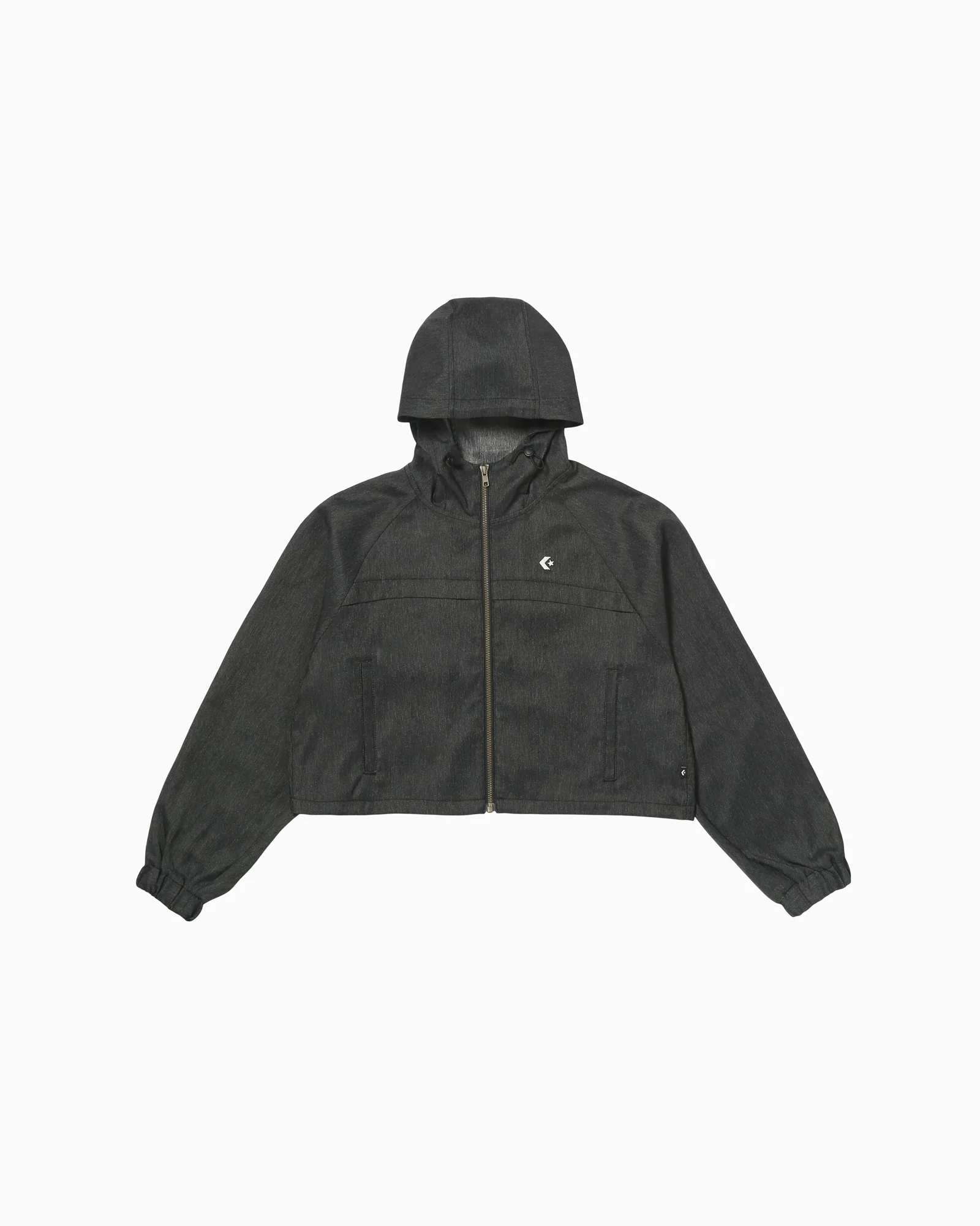 SYNTHETIC DENIM HOODED JACKET LADIES