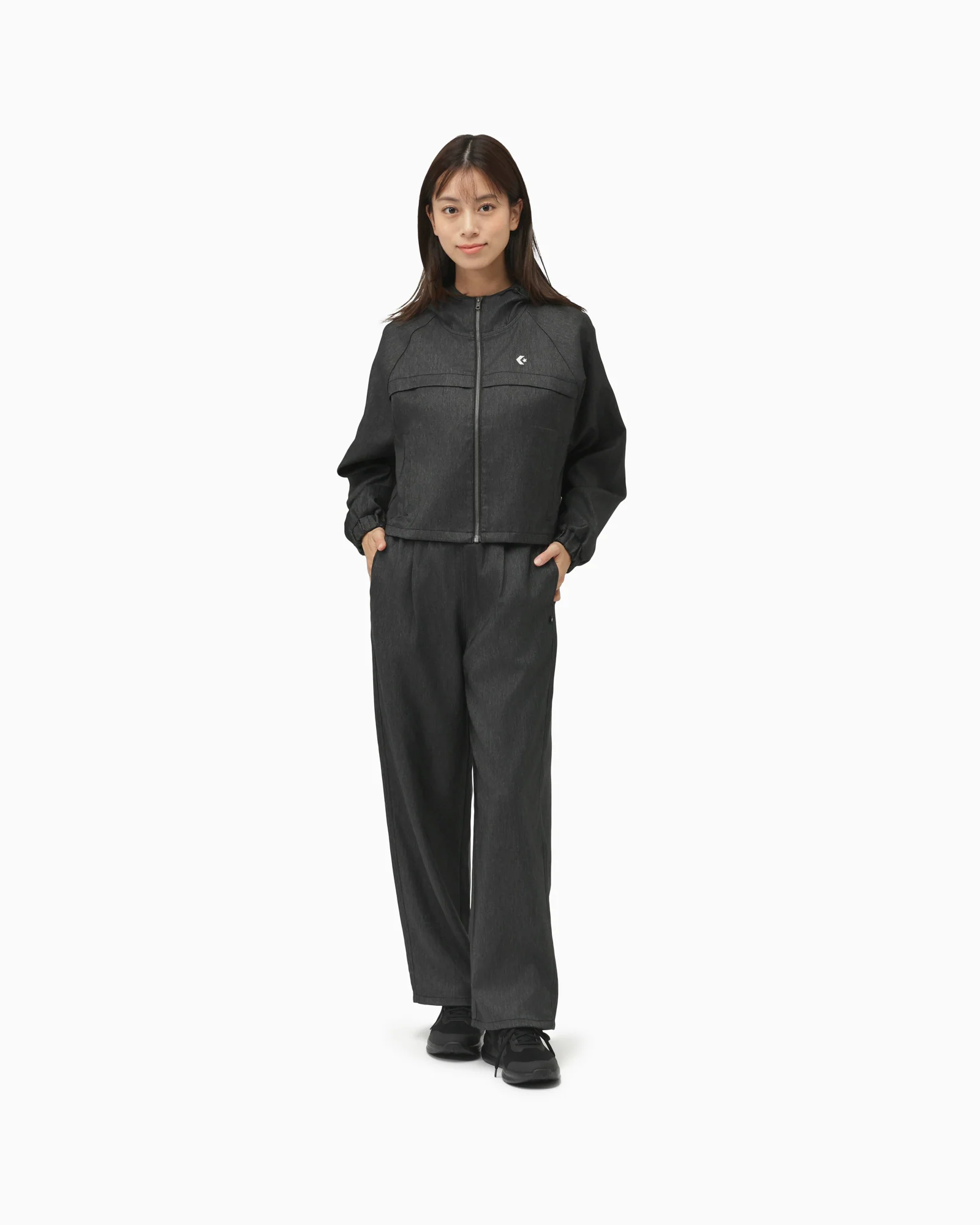 SYNTHETIC DENIM HOODED JACKET LADIES - Image 8