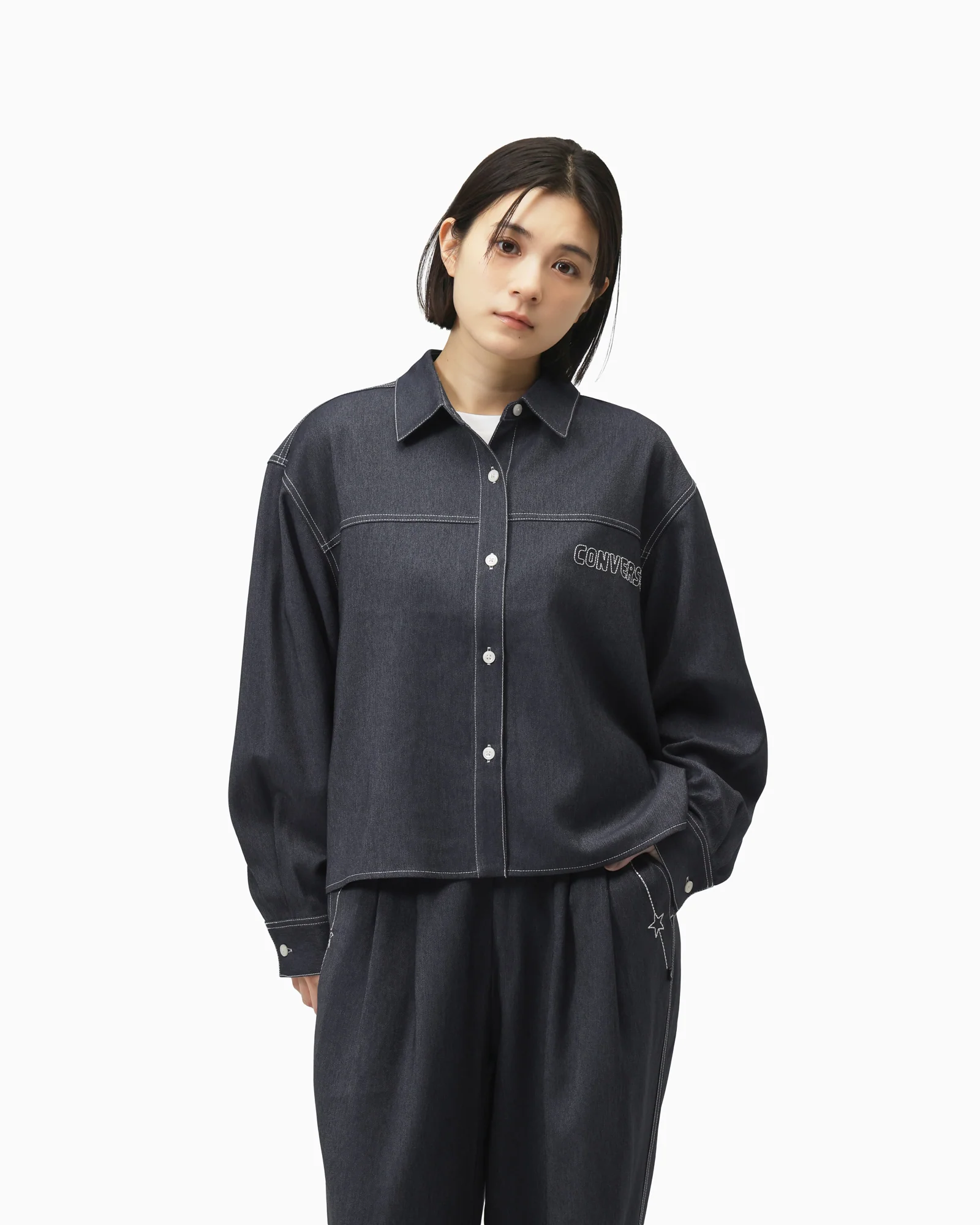 SYNTHETIC DENIM SHIRT L - Image 5