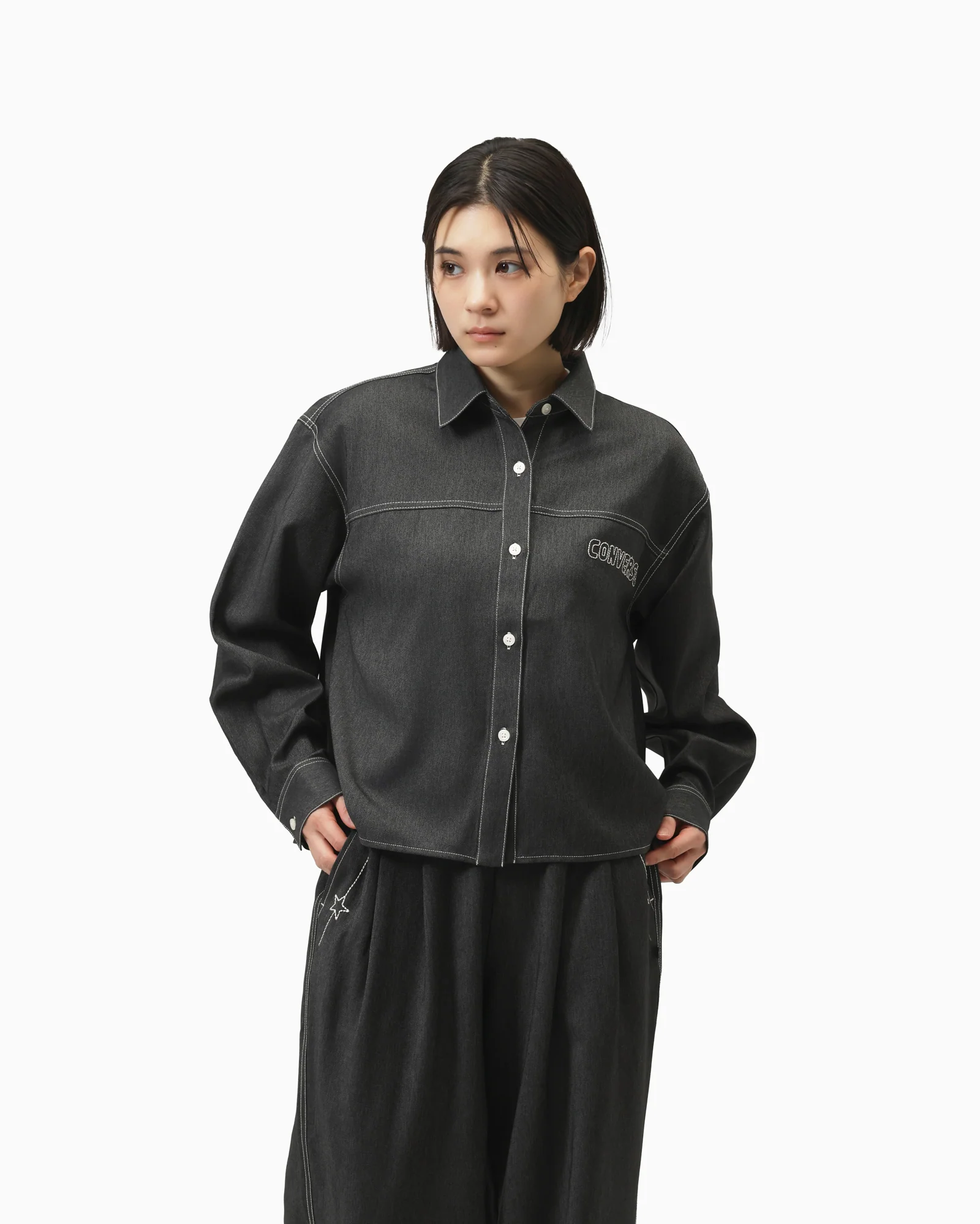 SYNTHETIC DENIM SHIRT L - Image 5