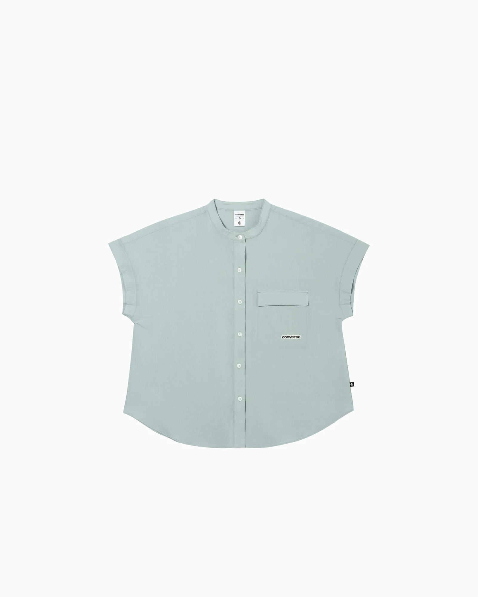 SEERSUCKER STAND CL SHIRT L