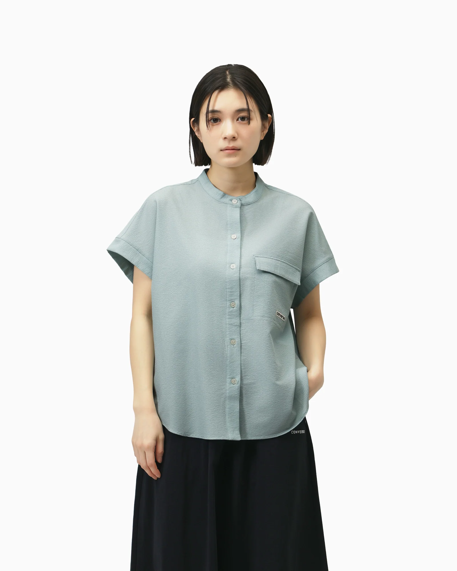 SEERSUCKER STAND CL SHIRT L - Image 5